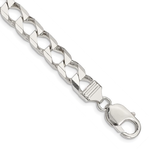 Sterling Silver 7.2mm D C Square Curb Chain
