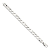 Sterling Silver 8.6mm D C Square Curb Chain view 2