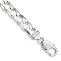 Sterling Silver 8.6mm D C Square Curb Chain view 1