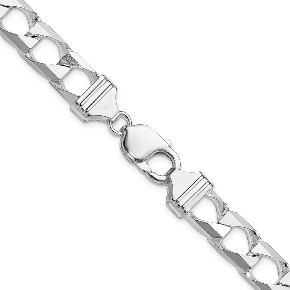 Sterling Silver 10.3mm D/C Square Curb Chain (QFOC350-24)