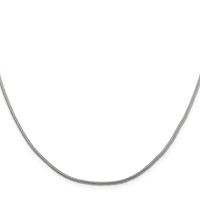 Sterling Silver 1.25mm Diamond-cut Round Franco Chain view 2