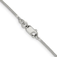 Sterling Silver 1.25mm Diamond-cut Round Franco Chain view 3