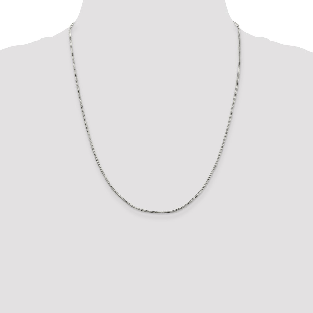 Sterling Silver 1.25mm Diamond-cut Round Franco Chain (QFR125-20)