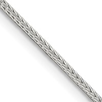 Sterling Silver 1.25mm Diamond-cut Round Franco Chain view 1