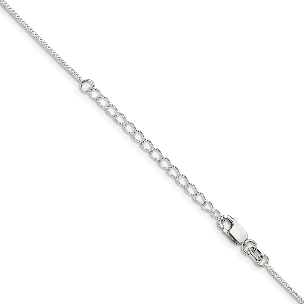 Sterling Silver 1.25mm Diamond-cut Round Franco Chain w/2in ext. (QFR125E-18)