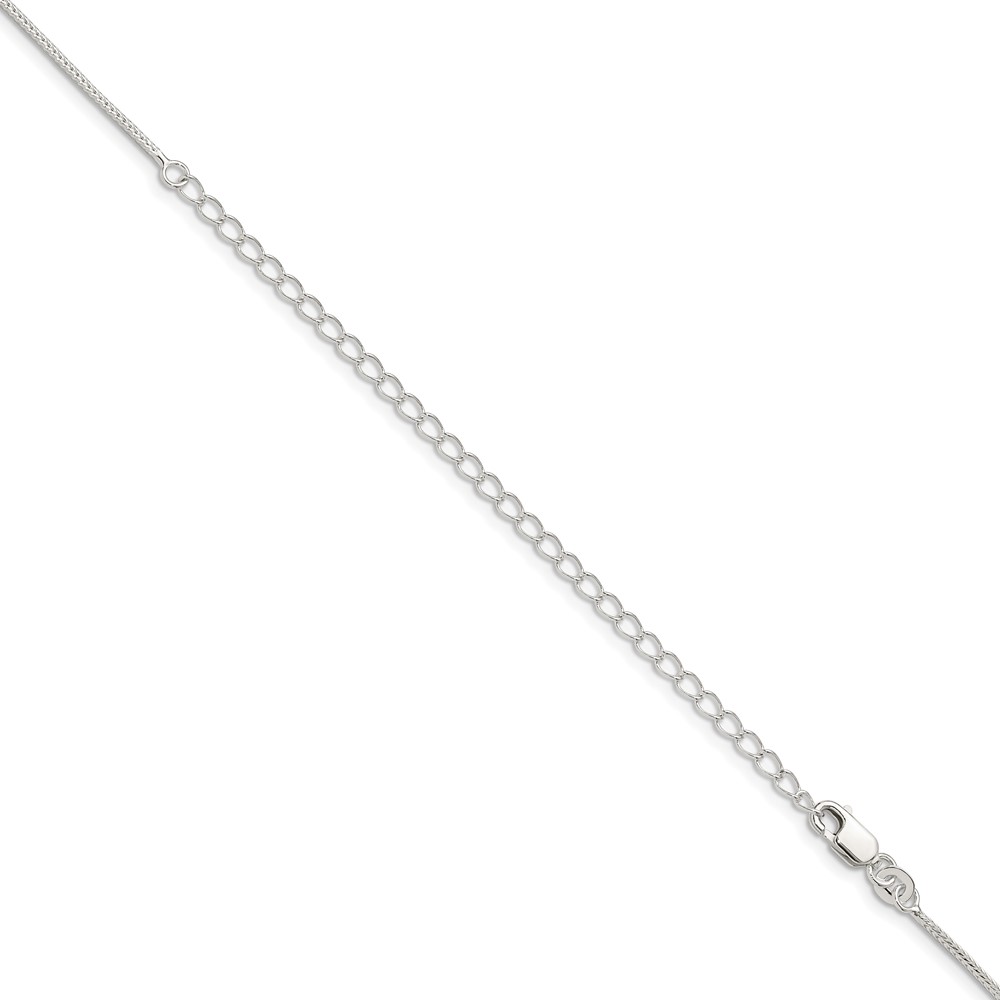 Sterling Silver 1.25mm Diamond-cut Round Franco Chain w/4in ext. (QFR125E-22)