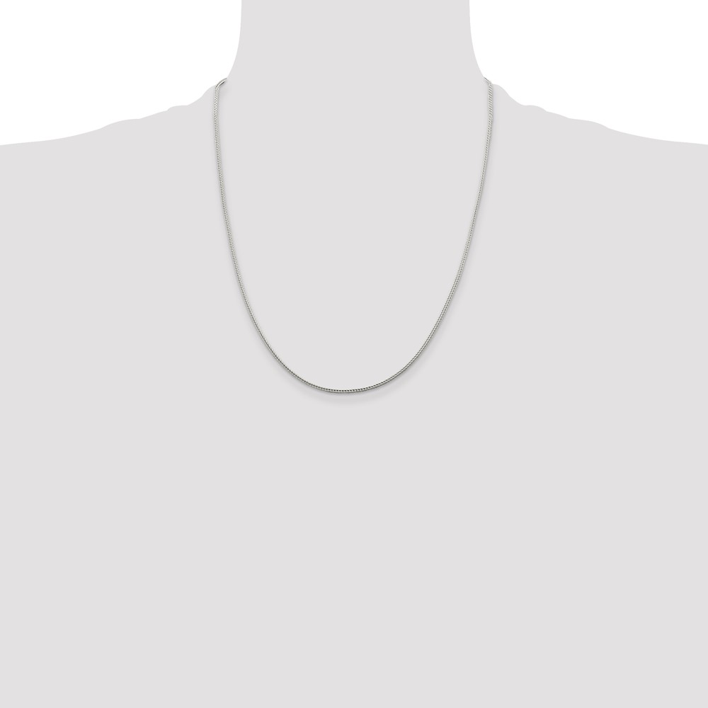 Sterling Silver 1.45mm Diamond-cut Round Franco Chain (QFR150-22)