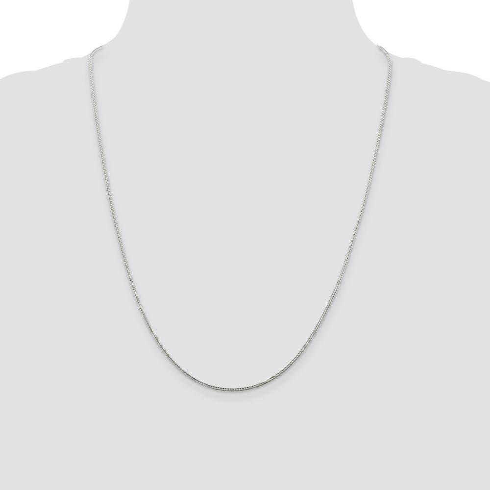 Sterling Silver 1.45mm Diamond-cut Round Franco Chain (QFR150-24)