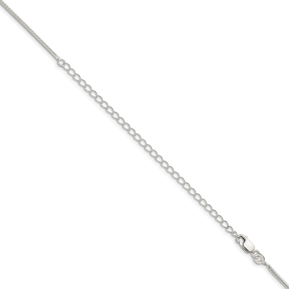 Sterling Silver 1.45mm Diamond-cut Round Franco Chain w/4in ext. (QFR150E-22)
