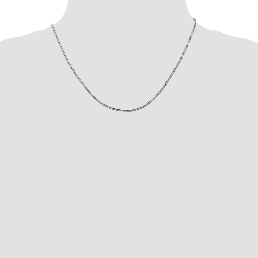 Sterling Silver 2mm Diamond-cut Round Franco Chain (QFR200-18)