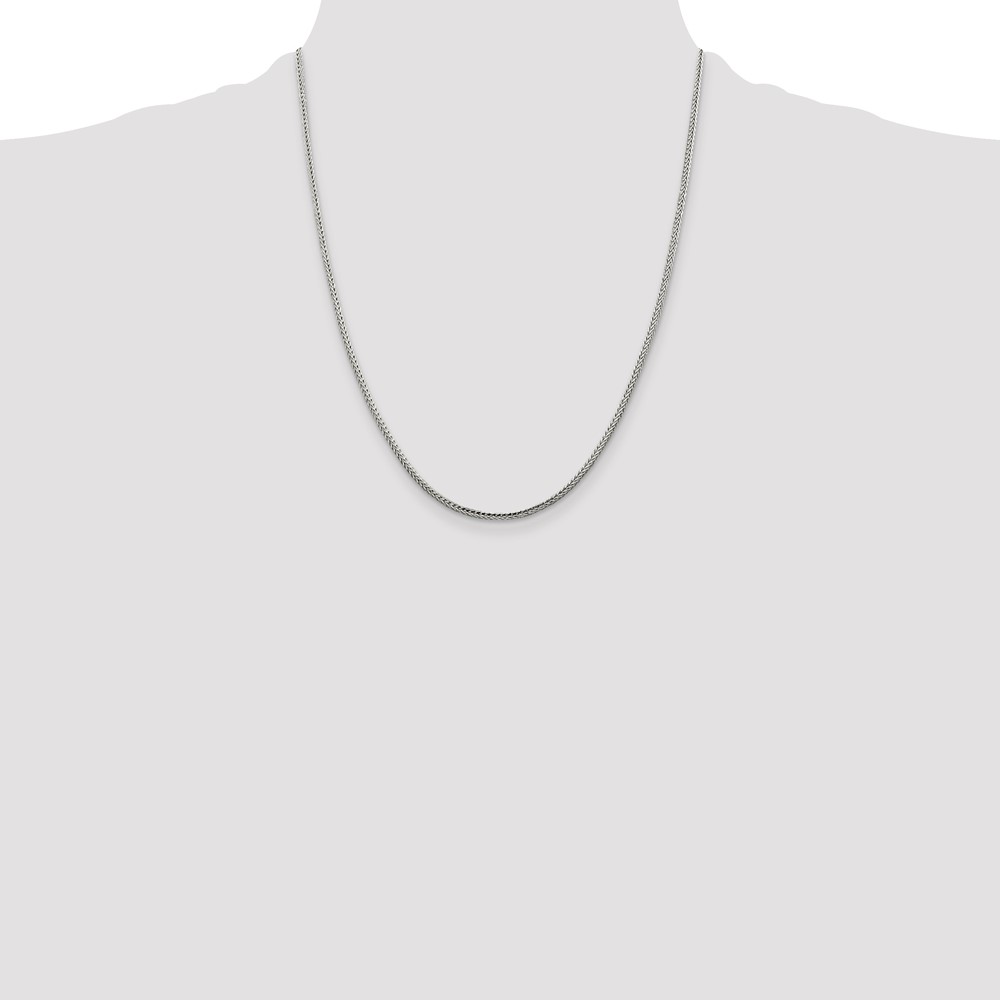 Sterling Silver 2mm Diamond-cut Round Franco Chain (QFR200-22)
