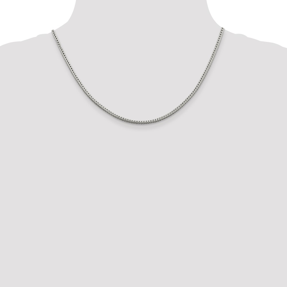 Sterling Silver 2.5mm Diamond-cut Round Franco Chain (QFR250-18)