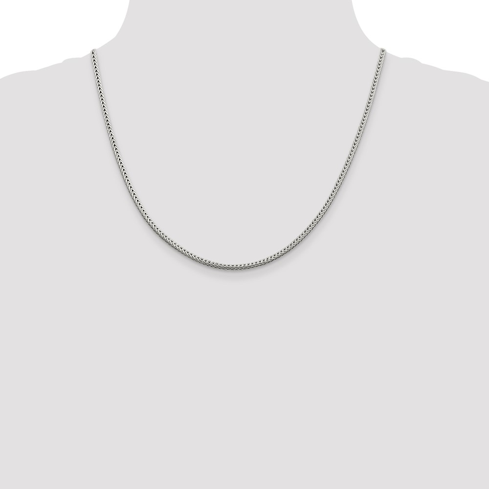 Sterling Silver 2.5mm Diamond-cut Round Franco Chain (QFR250-20)