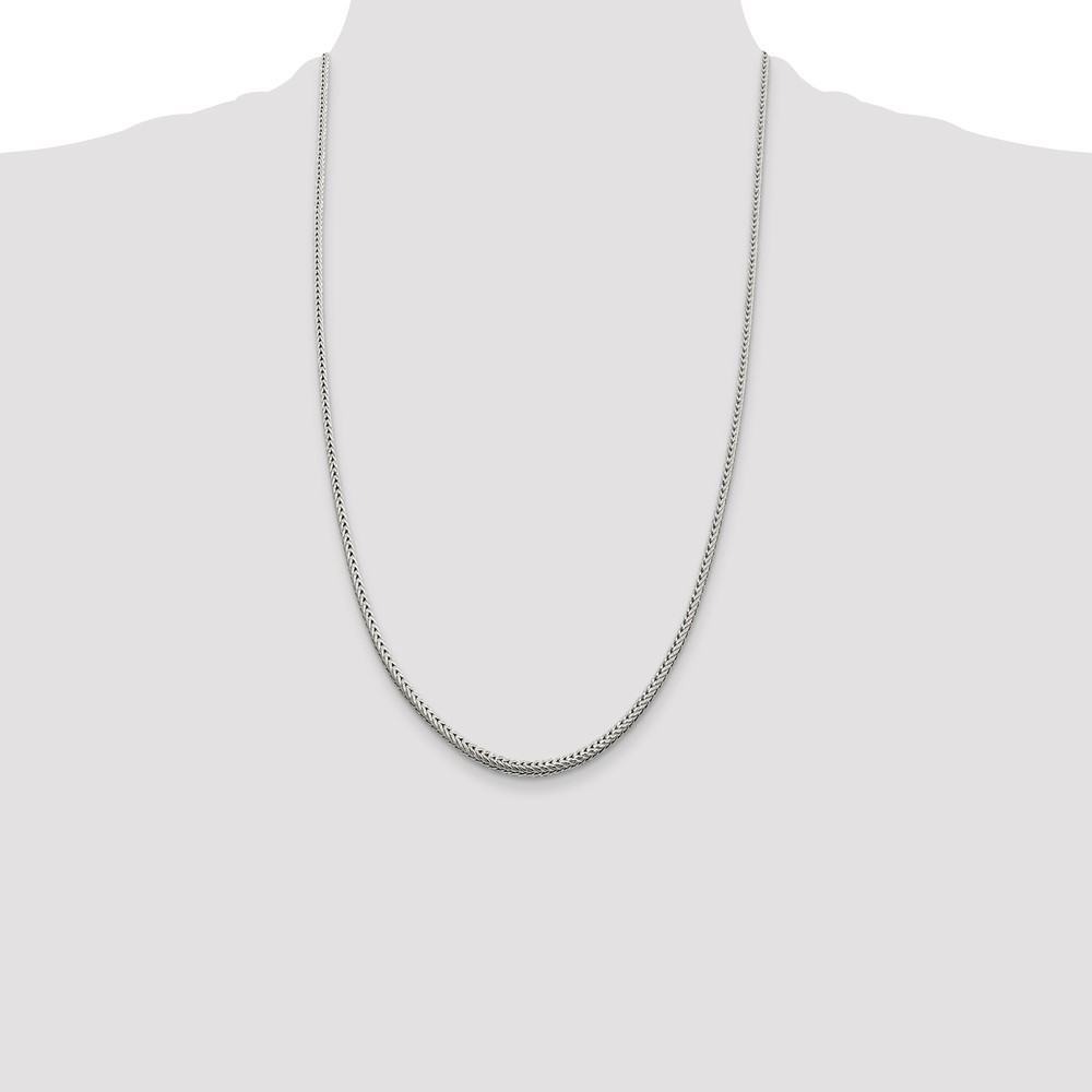 Sterling Silver 2.5mm Diamond-cut Round Franco Chain (QFR250-26)