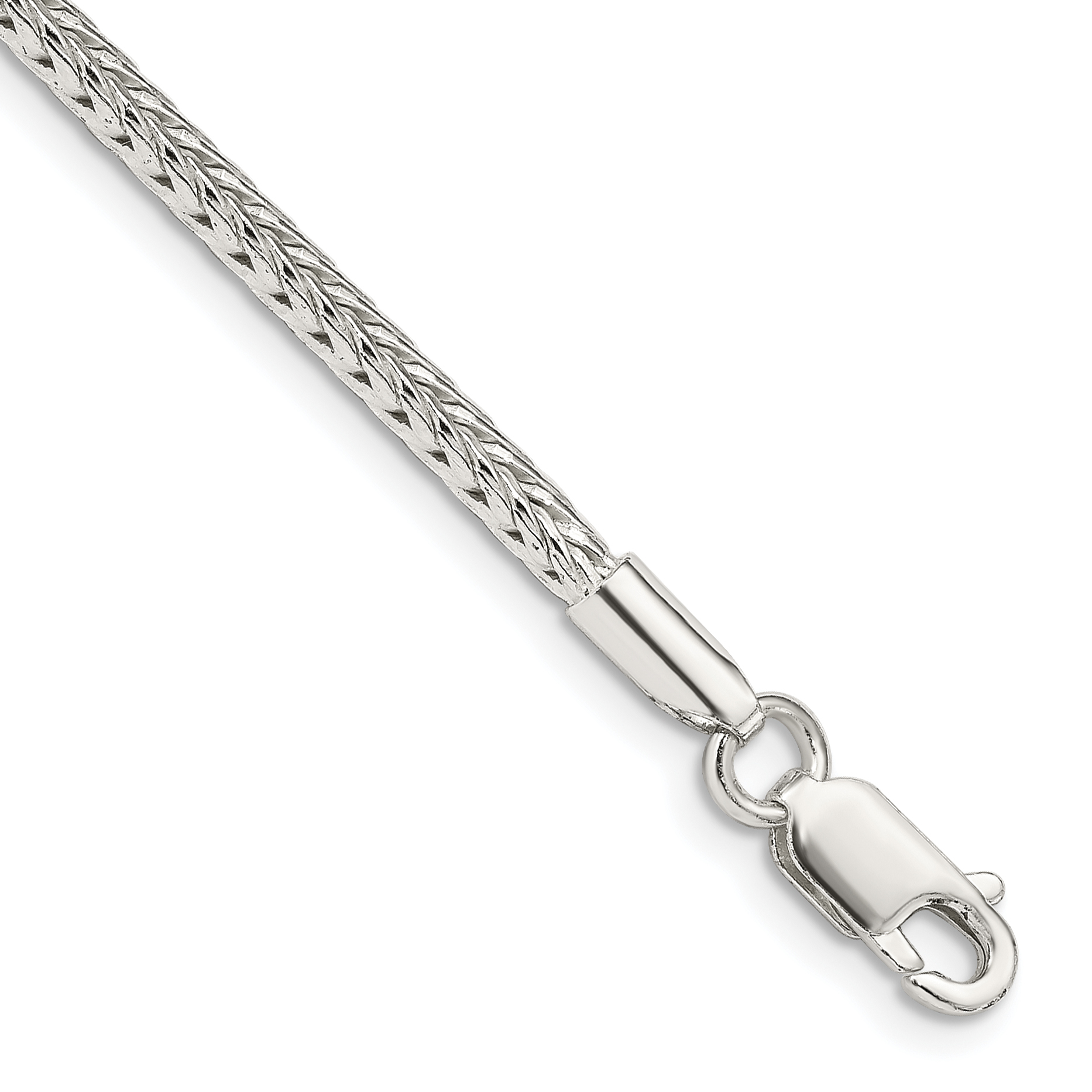 Sterling Silver 2.5mm Diamond-cut Round Franco Chain (QFR250-7)