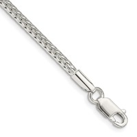 Sterling Silver 2.5mm Diamond-cut Round Franco Chain view 1