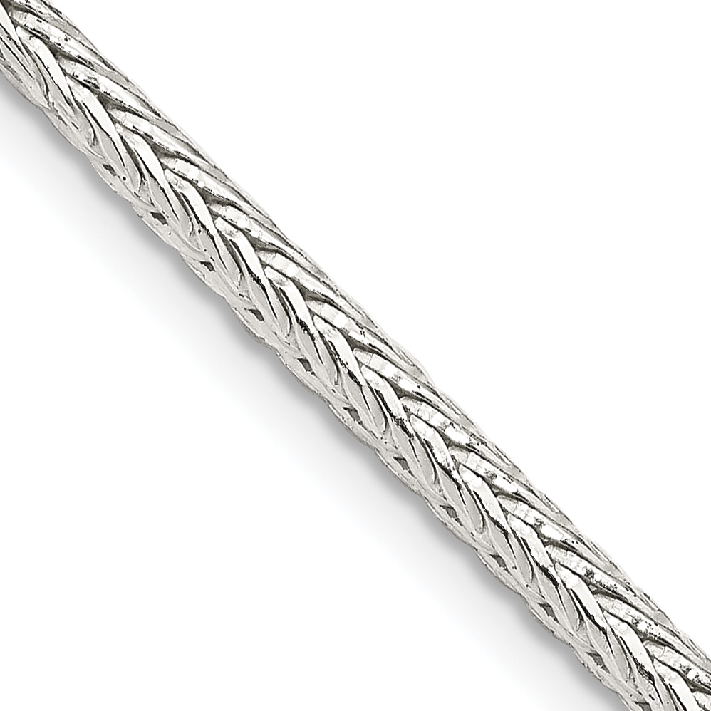 Sterling Silver 2.5mm Diamond-cut Round Franco Chain (QFR250-24)