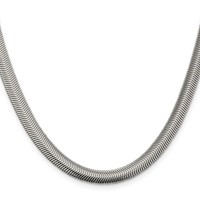 Sterling Silver 6.25mm Flat Oval Snake Chain view 2