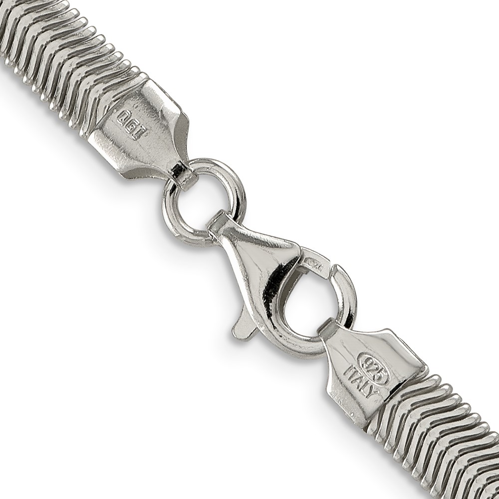 Sterling Silver 6.25mm Flat Oval Snake Chain (QFS10-18)