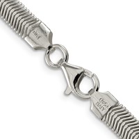 Sterling Silver 6.25mm Flat Oval Snake Chain view 3