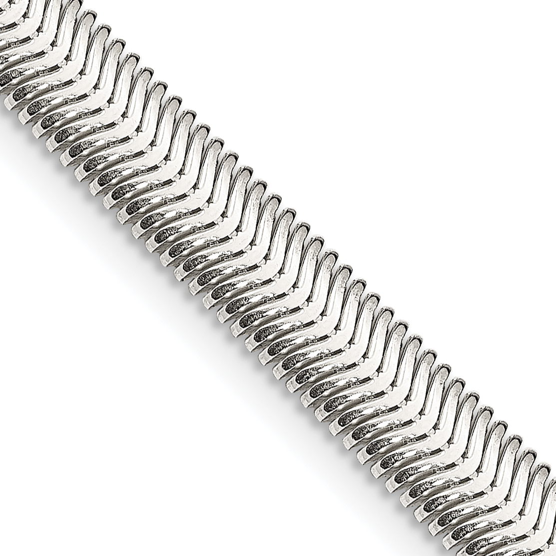 Sterling Silver 6.25mm Flat Oval Snake Chain (QFS10-16)