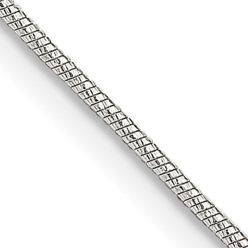 Sterling Silver.85mm Diamond-cut Snake Chain