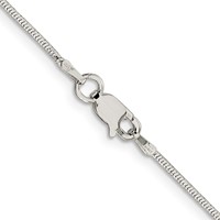 Sterling Silver 1.25mm Diamond-cut Snake Chain view 3