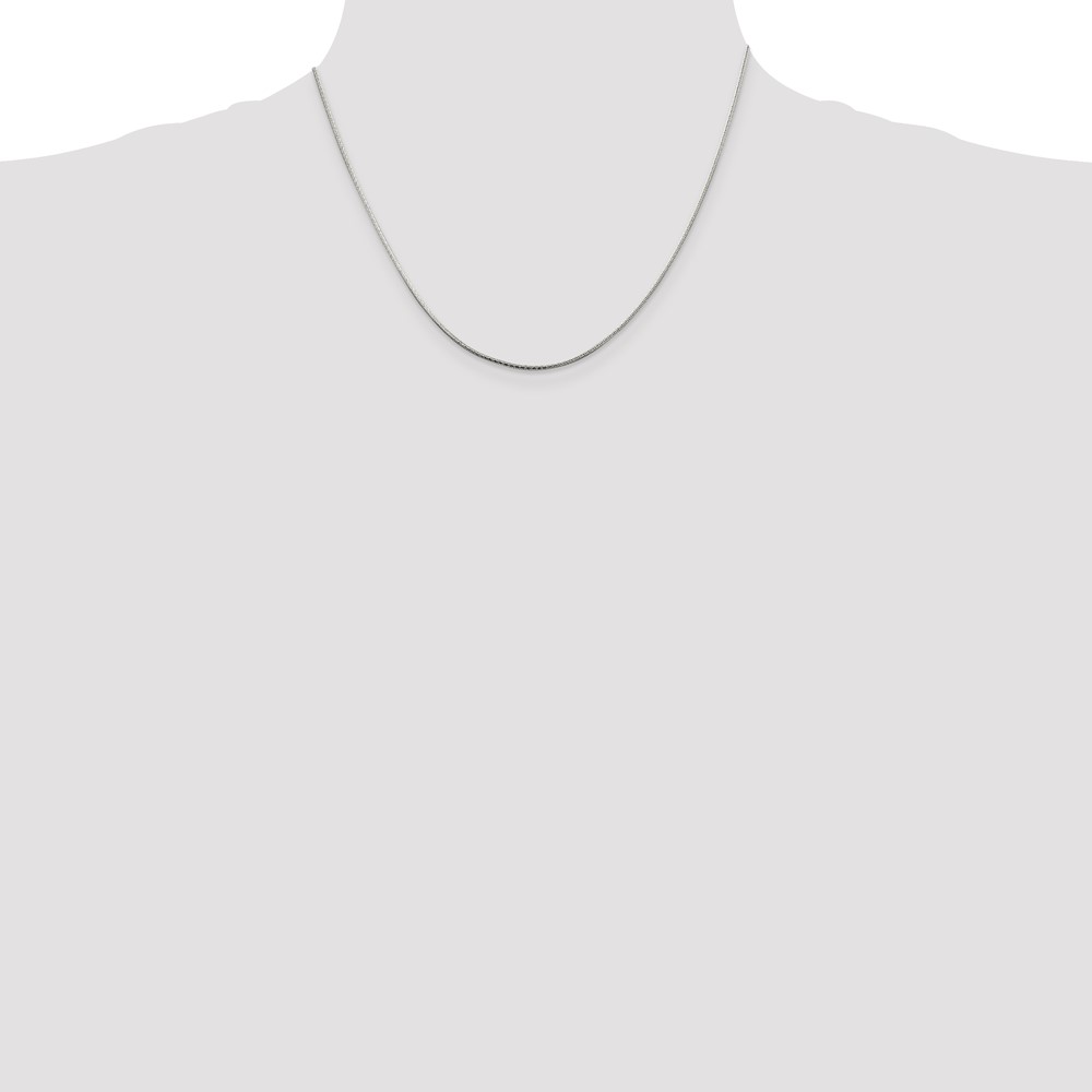 Sterling Silver 1.25mm Diamond-cut Snake Chain (QFS16-18)