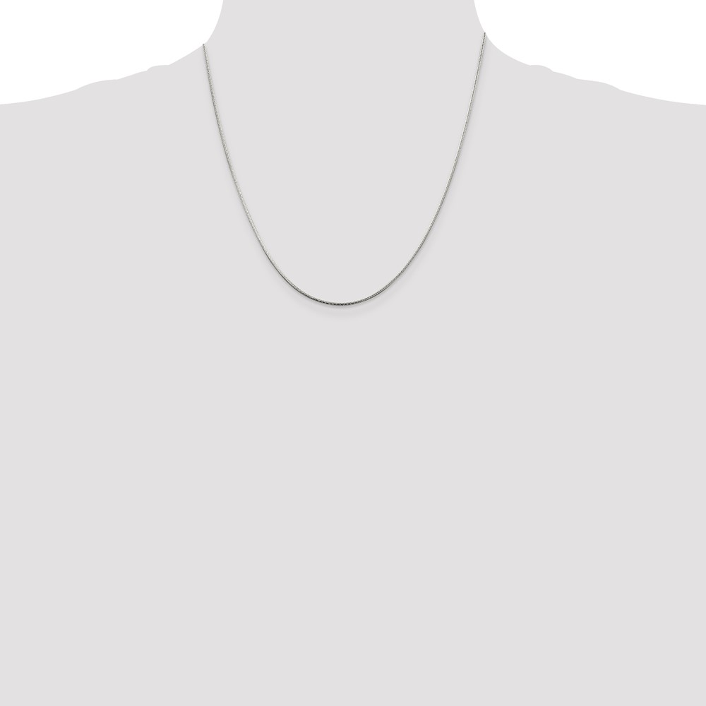 Sterling Silver 1.25mm Diamond-cut Snake Chain (QFS16-20)