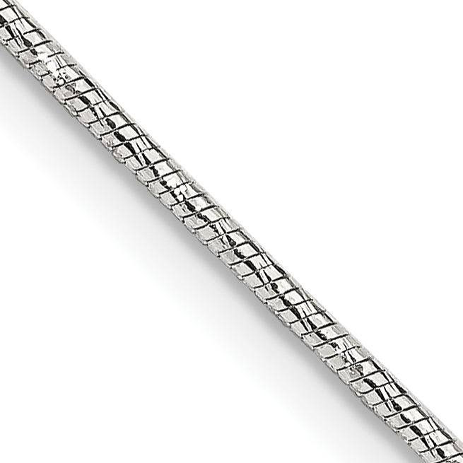 Sterling Silver 1.25mm Diamond-cut Snake Chain (QFS16-16)