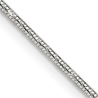 Sterling Silver 1.25mm Diamond-cut Snake Chain view 1