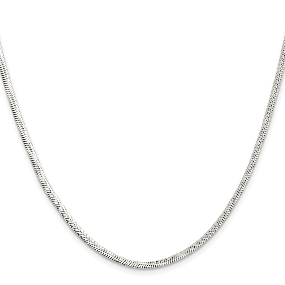 Sterling Silver 3.3mm Flat Oval Snake Chain (QFS22-18)