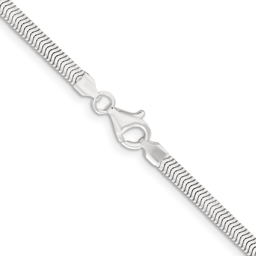 Sterling Silver 3.3mm Flat Oval Snake Chain (QFS22-18)