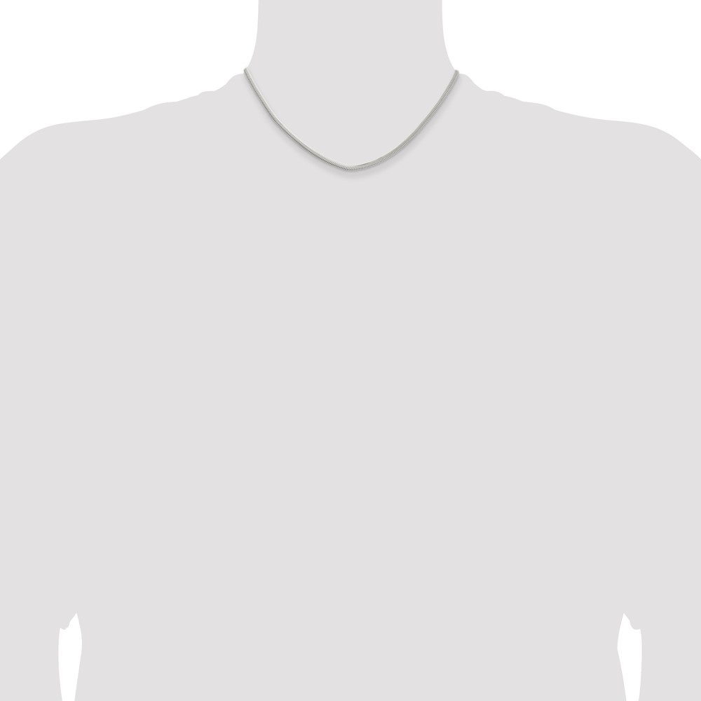 Sterling Silver 3.3mm Flat Oval Snake Chain (QFS22-16)