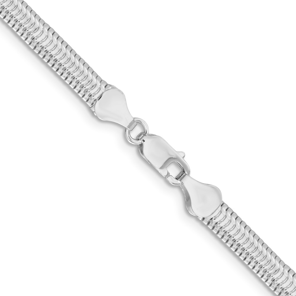 Sterling Silver 5mm 6-sided Oval Snake Chain (QFS24-24)