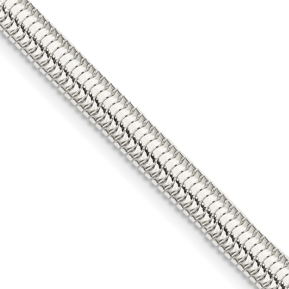 Sterling Silver 5mm 6-sided Oval Snake Chain (QFS24-24)