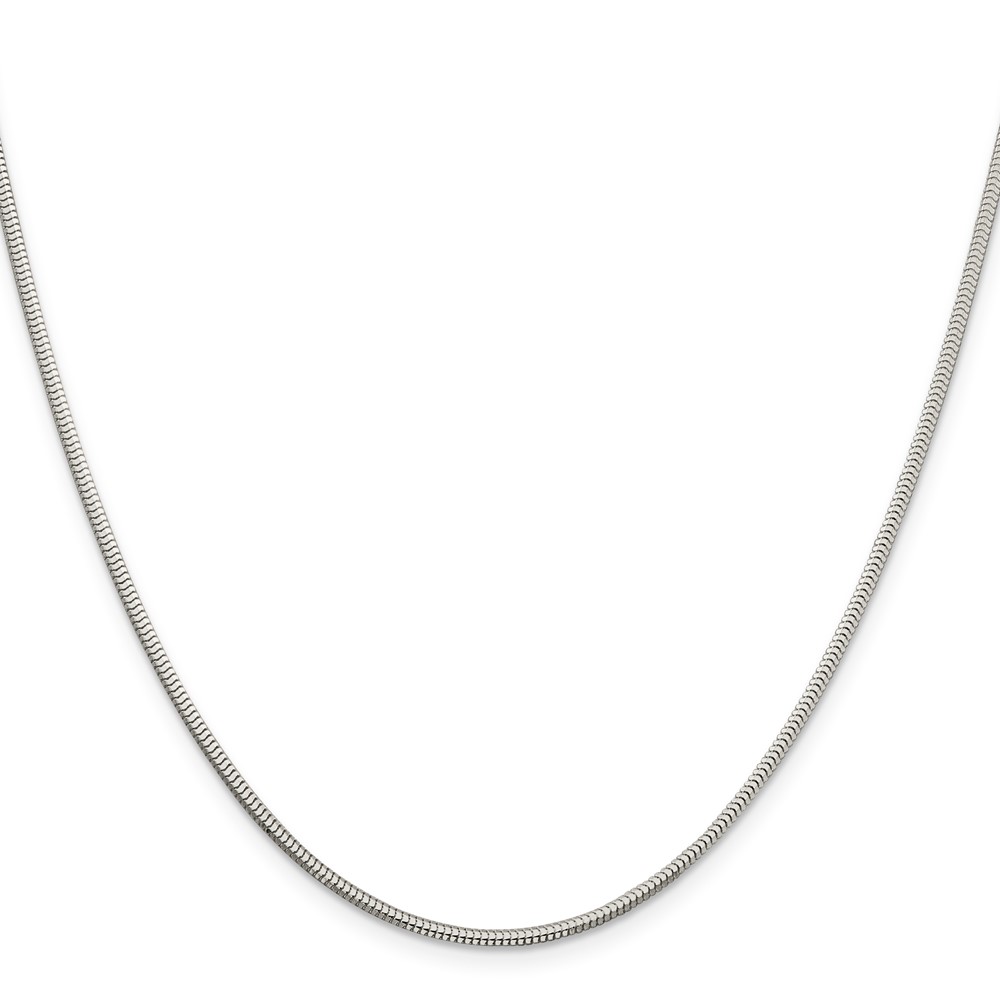 Sterling Silver 2mm Diamond-cut Snake Chain (QFS3-18)