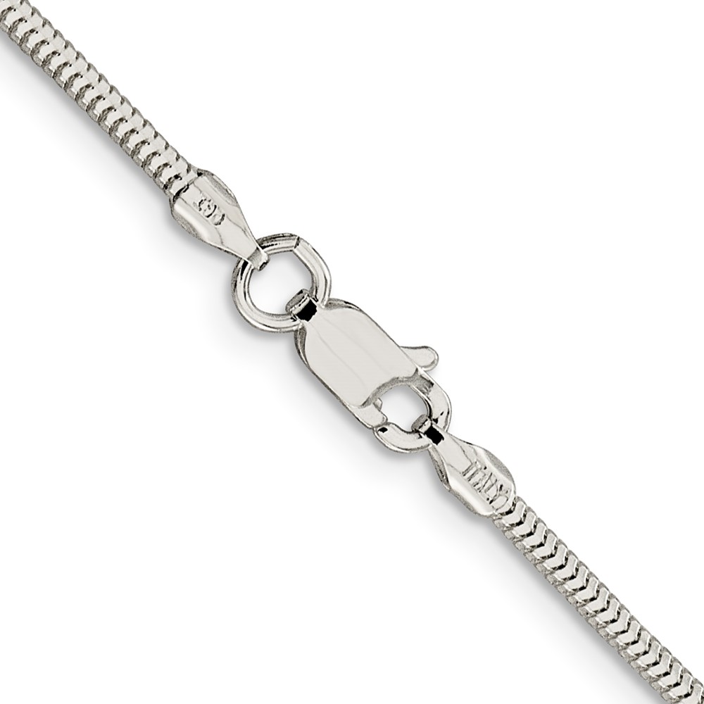 Sterling Silver 2mm Diamond-cut Snake Chain (QFS3-18)