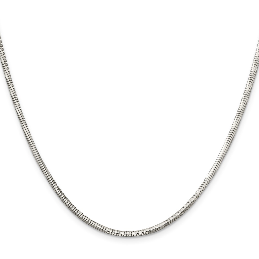 Sterling Silver 2.5mm Diamond-cut Snake Chain (QFS4-18)