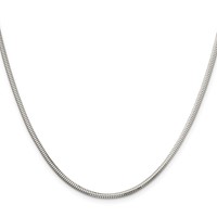 Sterling Silver 2.5mm Diamond-cut Snake Chain view 2