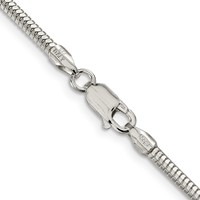 Sterling Silver 2.5mm Diamond-cut Snake Chain view 3
