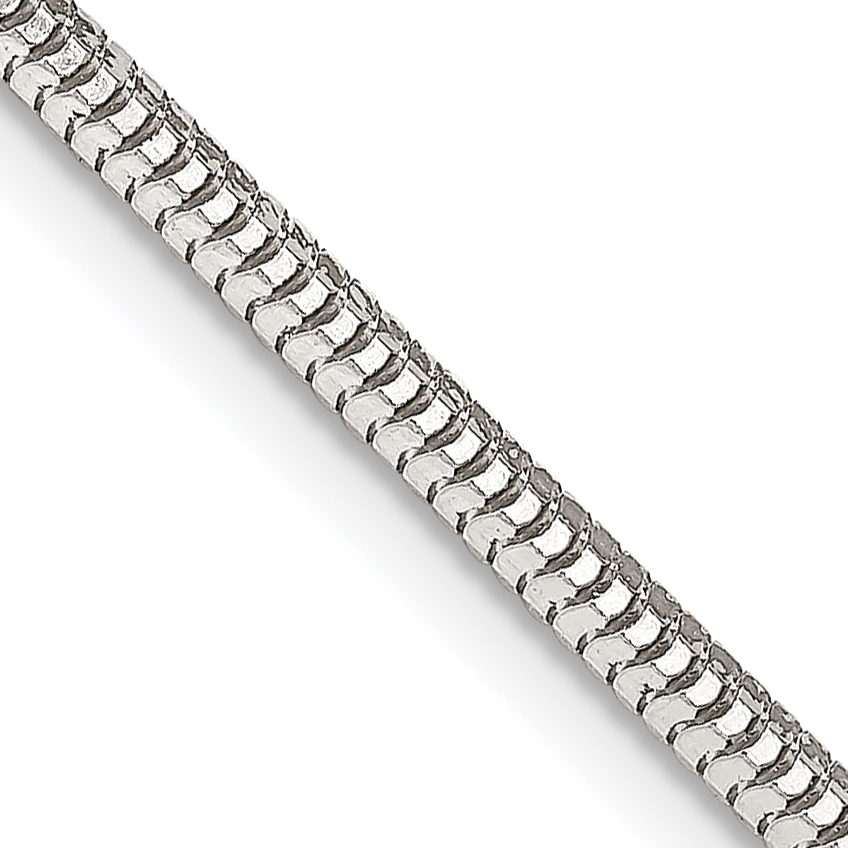 Sterling Silver 2.5mm Diamond-cut Snake Chain (QFS4-18)