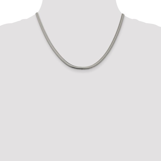 Sterling Silver Flat Oval Snake Chain