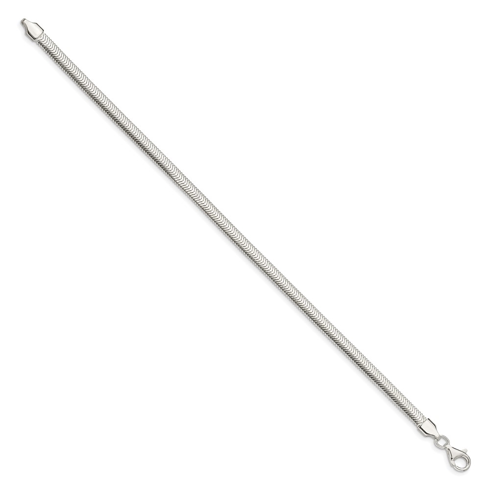Sterling Silver 4.2mm Flat Oval Snake Chain (QFS6-7)