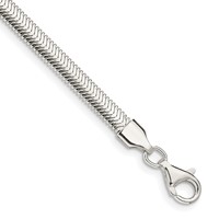 Sterling Silver 4.2mm Flat Oval Snake Chain view 1
