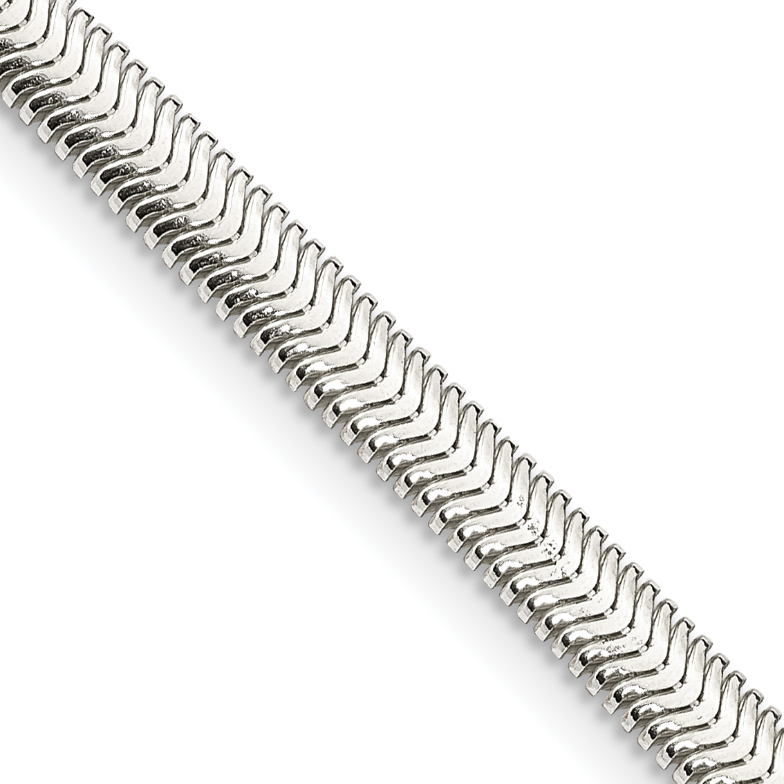 Sterling Silver 4.2mm Flat Oval Snake Chain (QFS6-16)