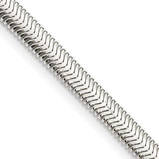 Sterling Silver Flat Oval Snake Chain