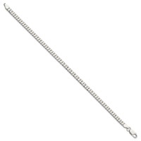 Sterling Silver 4.25mm Fancy Flat Link Bracelet - 8in view 2