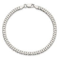 Sterling Silver 4.25mm Fancy Flat Link Bracelet - 8in view 3