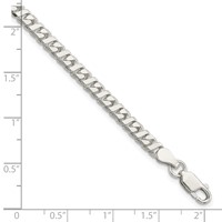 Sterling Silver 4.25mm Fancy Flat Link Bracelet - 8in view 4